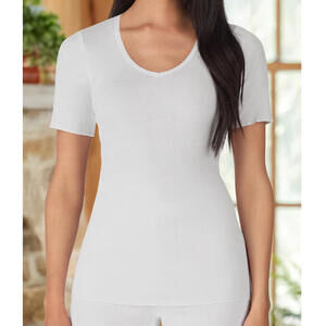 Women's Short-Sleeve V-Neck Cotton Undershirt, 3 Pack 3x - Vermont Country Store